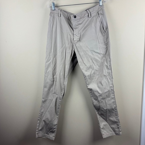 Birddogs Other - birddogs Golf Social Wear Mens Khaki Tan Performance Tapered Chino Pants Size 34